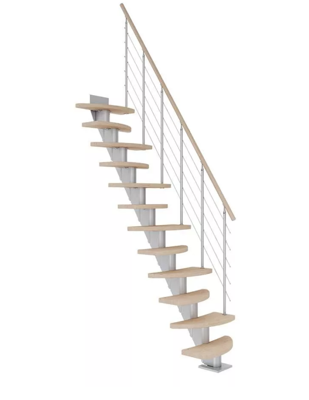 DOLLE BERLIN schody do 315 cm, 13 nášlapů, zábradlí SHAPE 6